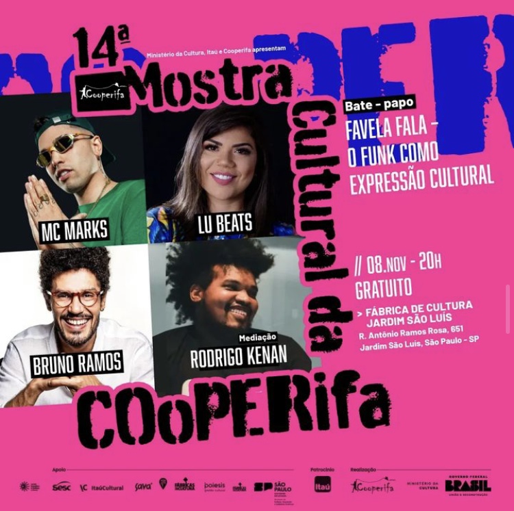 Favela Fala: O Funk como Expressão Cultural com MC Marks, Lu Beats, Bruno Ramos e Rodrigo Kenan | 14ª MOSTRA CULTURAL DA COOPERIFA